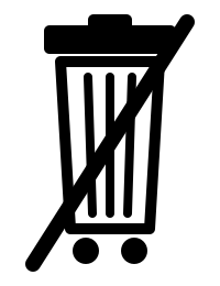 Mülltonne mit Batterien