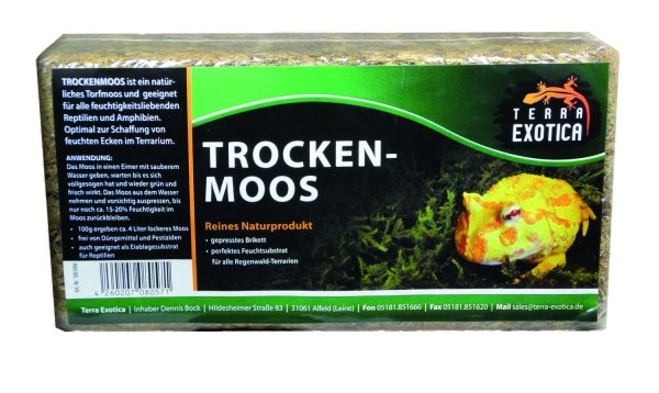 Trockenmoos 100 g Brikett, ca. 4 l