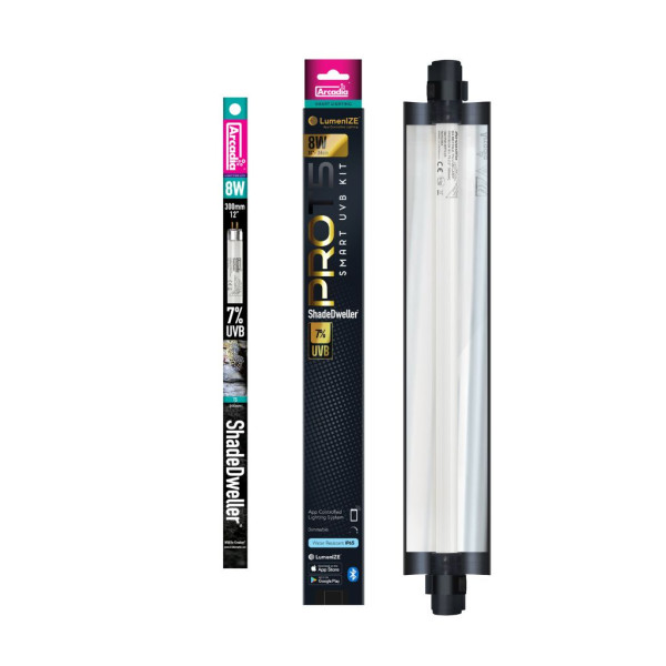 Arcadia LumenIZE Pro T5 UVB Kit, ShadeDweller 7% UV-B, 8 Watt, EU