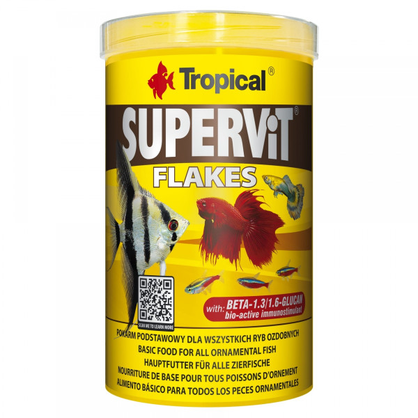 Supervit Flakes Hauptfutter für Zierfische 8 farbig