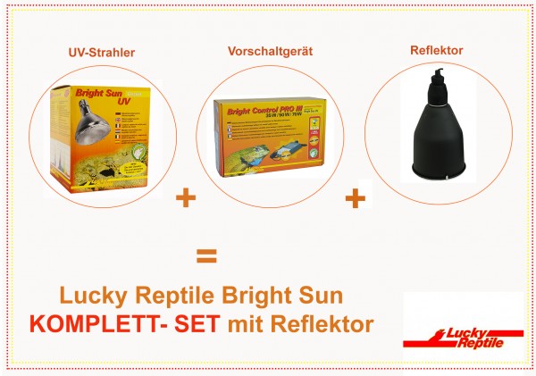 Lucky Reptile Bright Sun Komplettsets Reflektor inkl. Fassung