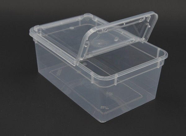 5er PACK - Braplast Dosen mit Deckel transparent|weiß|schwarz